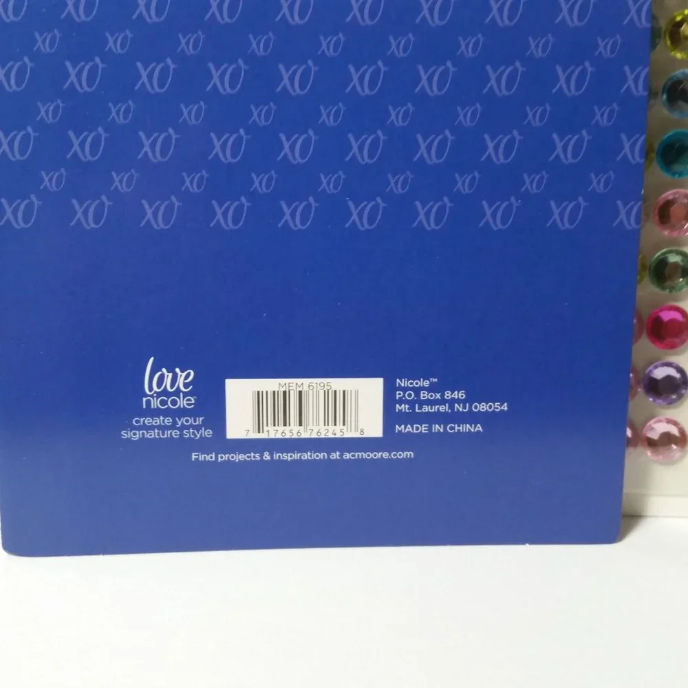 Rhinestone Stickers 8mm 2 Sheets Multi Colored